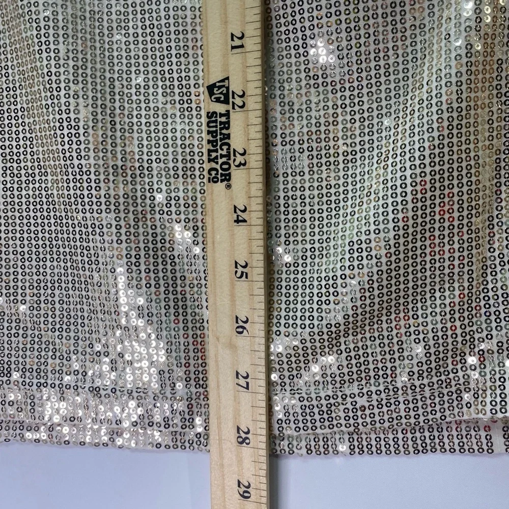 Glamorous Gold Christmas Party Skirt Midi Sequin Sexy 7” Slit Mob Wife Classical